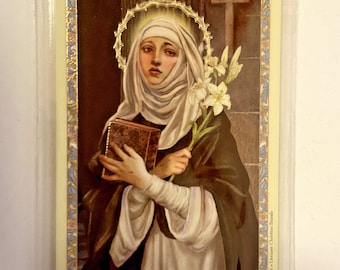 Saint Catherine of Siena Laminated Bio Card, New