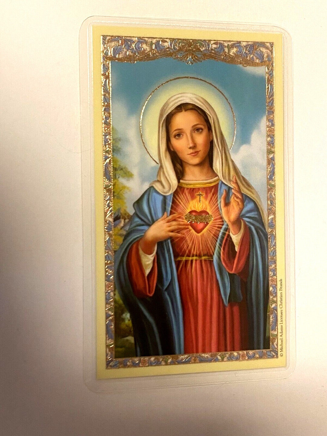 Immaculate Heart of Mary Laminated Prayer Card, New - Etsy Canada