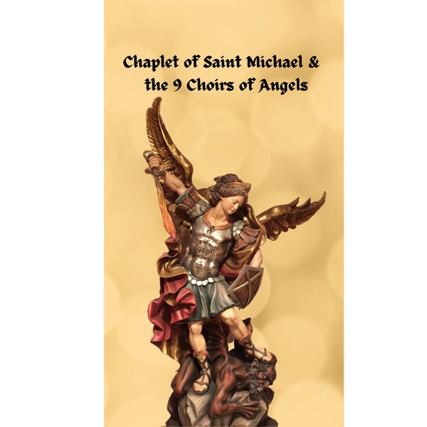 Chaplet of Saint Michael & the Nine Choirs of Angels Trifold Prayer Card