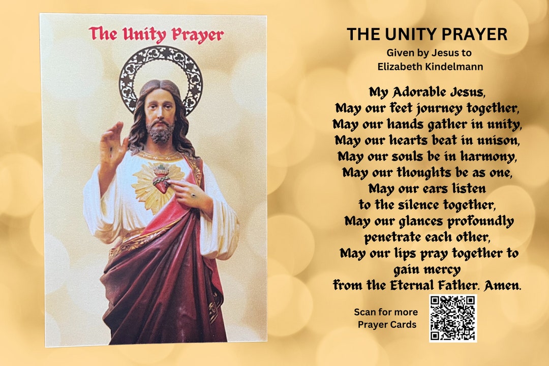 The unity prayer card packages etsy