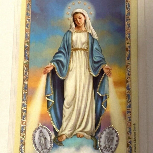 Miraculous Medal Prayer Card - Etsy