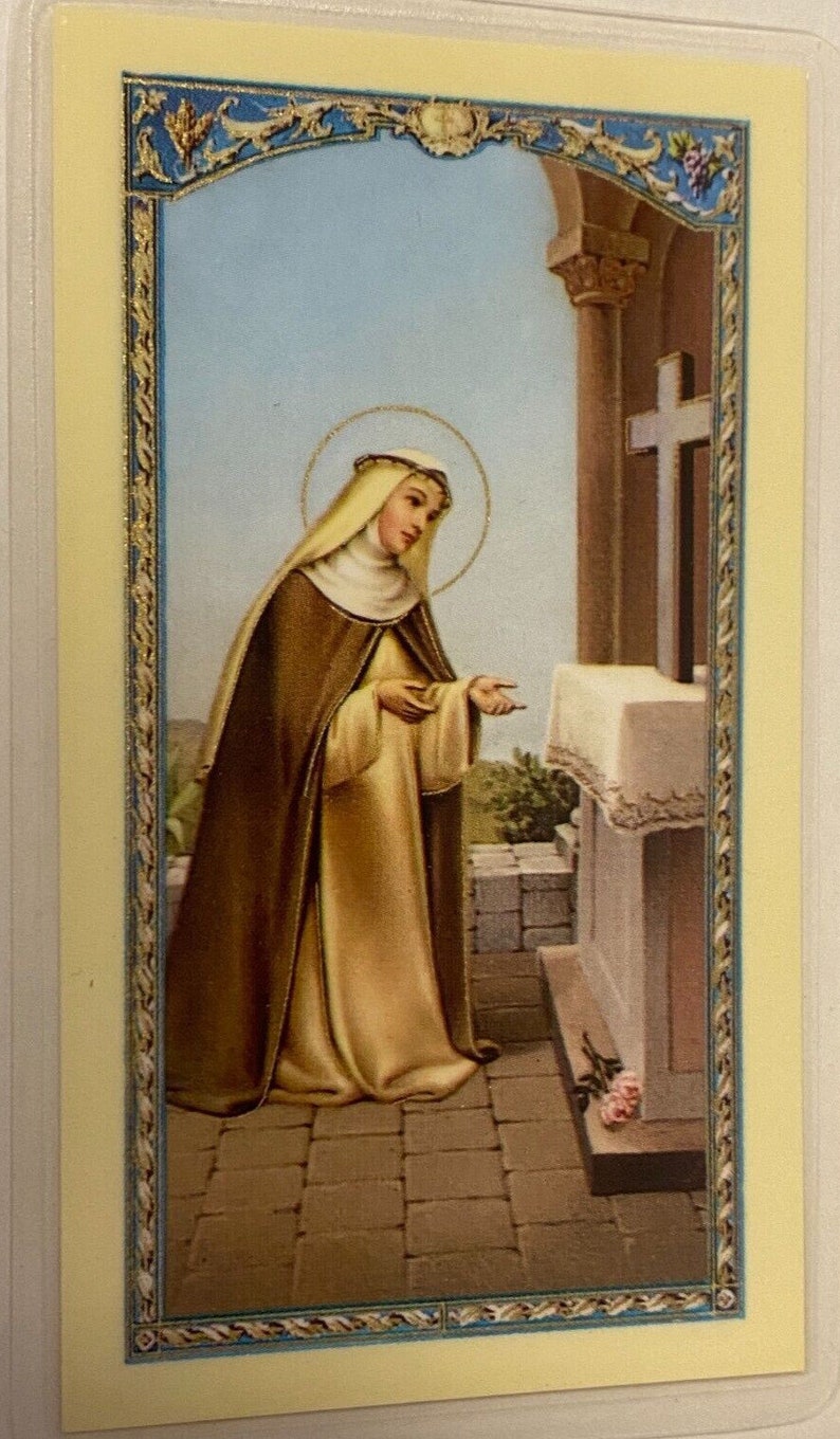 Saint Rose of Lima Laminated Prayer Card, New Etsy