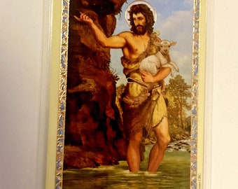 Saint John the Baptist Laminated Prayer Card, New