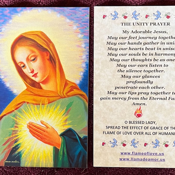 Flame of Love Unity Prayer Card Packages