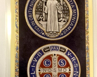 Saint Benedict the Symbolic Meaning of the Medal, Laminated Card, New