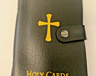 Holy Card Holder 5.25" Black Booklet, New