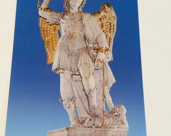 Saint Michael The Archangel "Traditional Prayer " Card, New from Italy