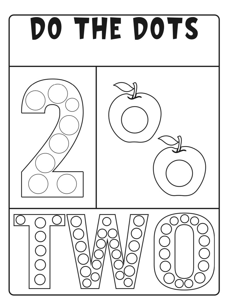 Dot Marker Number Activity Pages Etsy