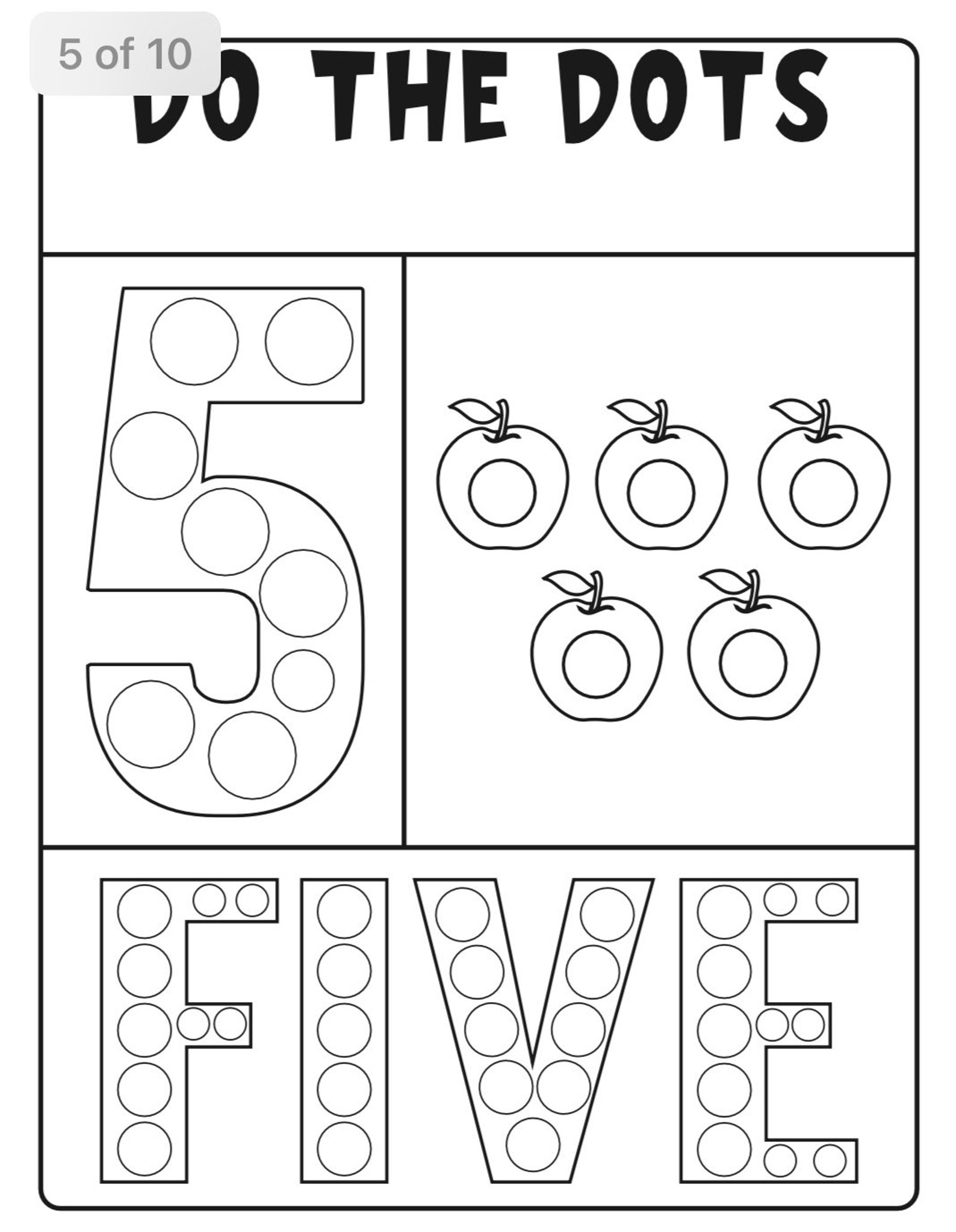 Dot Marker Number Printables Dot Marker Number Printables
