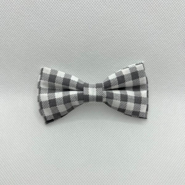 Gray Gingham Baby/Toddler Bow Tie