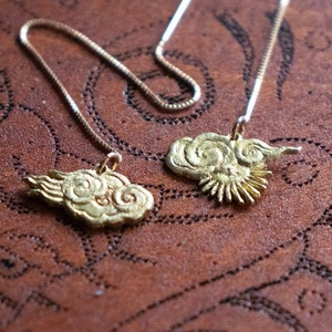 Cloud and Sun Threader Earrings, Orecchini Nuvola e Nuvola-Sole
