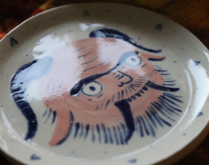 Persian Dīv Small Plate - Piattino di Ceramica con Demone Dīv