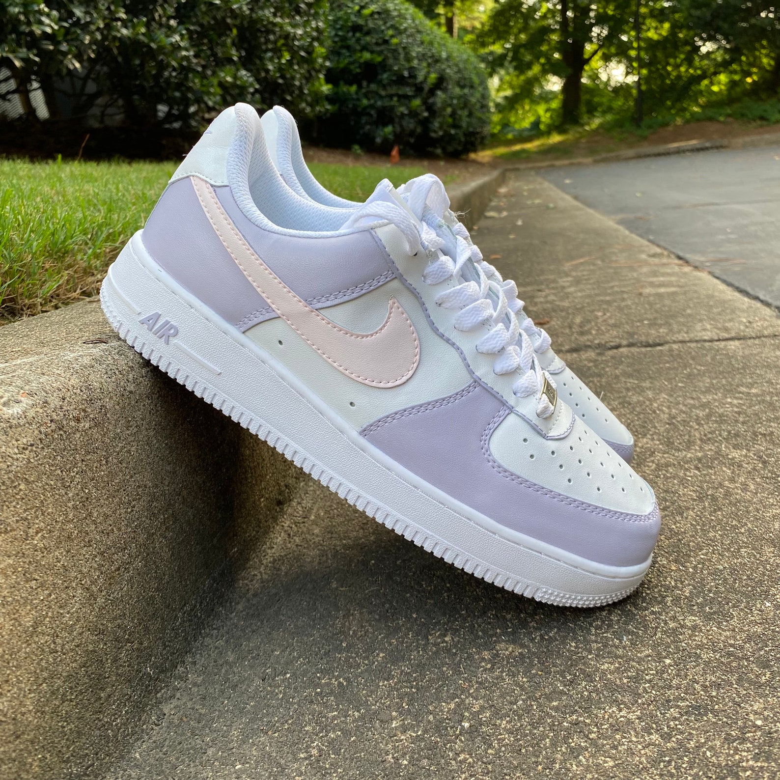 Light Purple Custom Air Force 1 Personalized Nike AF1 Hand | Etsy