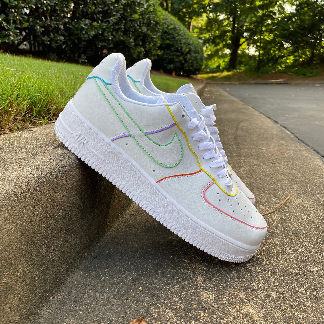 custom air force 1 rainbow