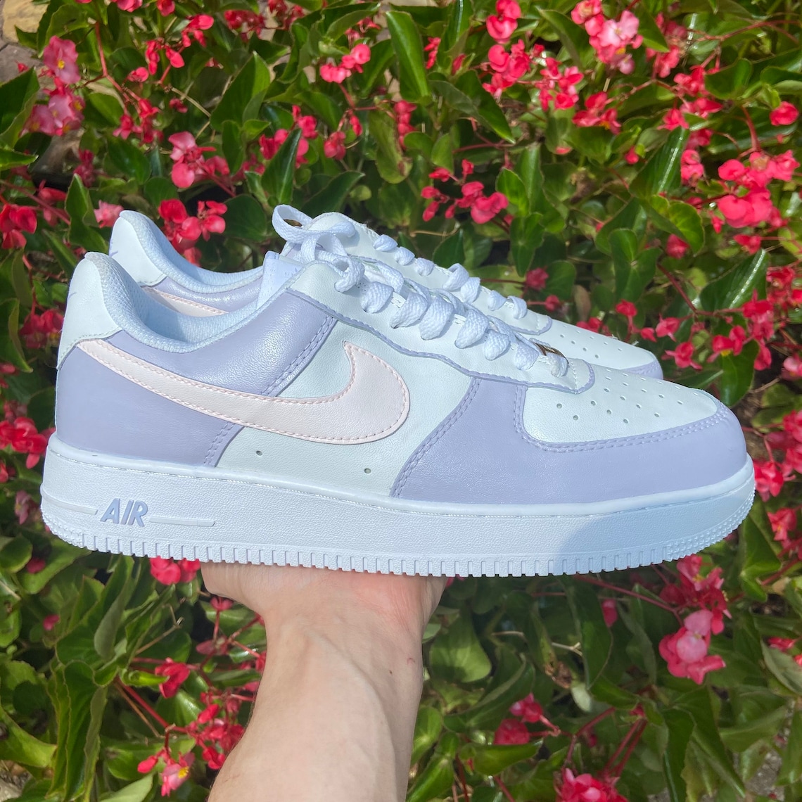 Light Purple Custom Air Force 1 Personalized Nike AF1 Hand | Etsy