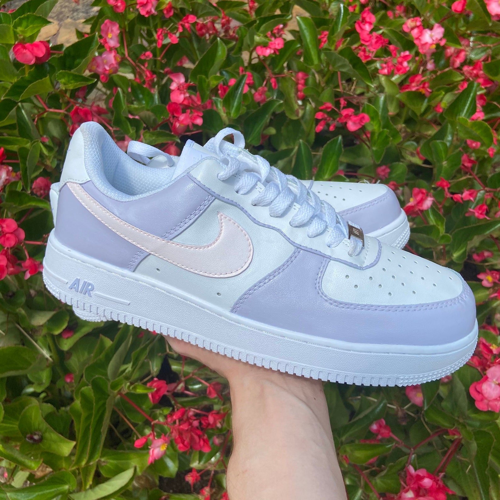 Light Purple Custom Air Force 1 Personalized Nike AF1 Hand | Etsy