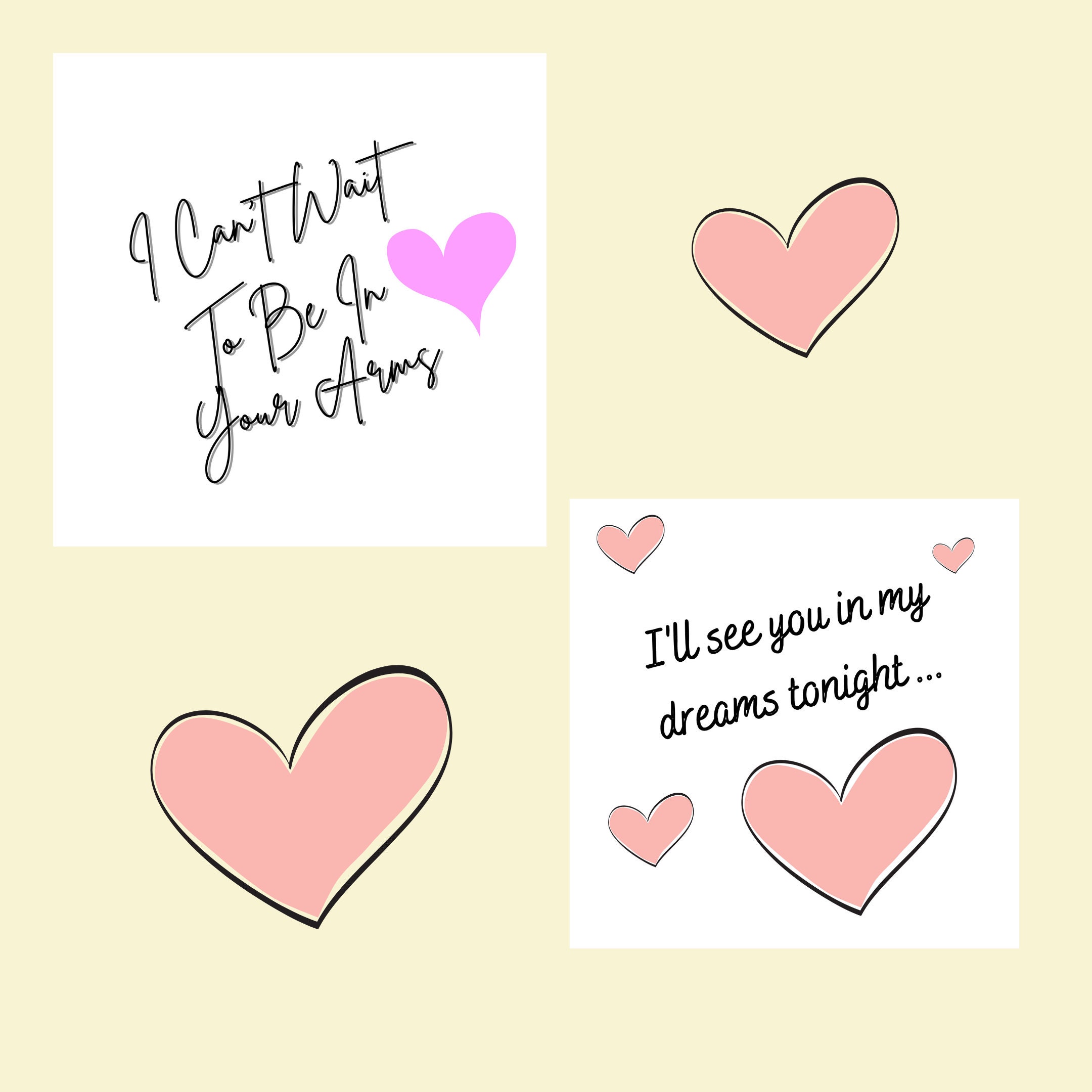 Set of 8 Long Distance Love Notes Printable Instant Download | Etsy