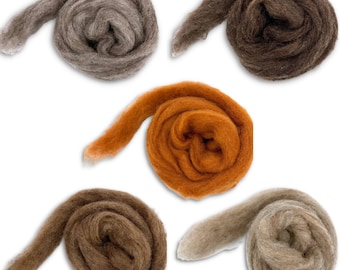 Furry Friends | Carded Corriedale Wool Sliver