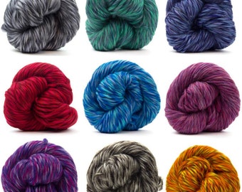 Luxurious Multicolored Merino Yarn | 100% Merino Wool, Super Chunky / Bulky, 7 Ounces / 200 Grams, 145 Yards per Skein