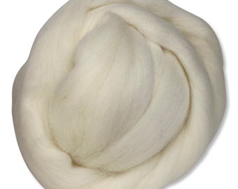 Revolution Fibers | 100% Natural Cheviot Wool Roving (Approx 1 lb / 16oz) – Spinning Wool Roving Top, Premium Core Wool