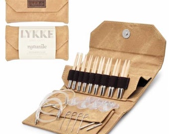 Lykke Naturale 3.5" Interchangeable Circular Needle Set | With Carrying Case