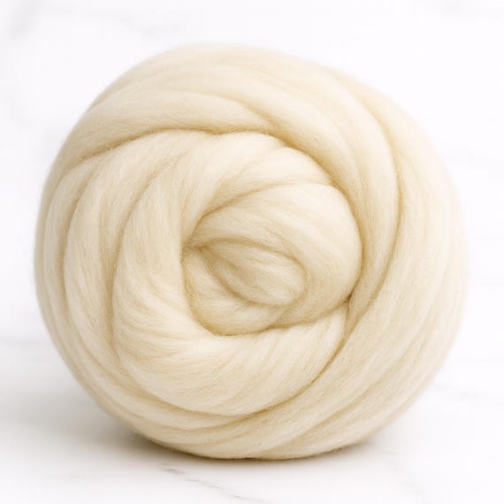 Revolution Fibers | 100% Natural Wool Roving (Approx 1 lb / 16oz) – Corriedale Spinning Wool Top, Premium Core Wool for Felting & Spinning