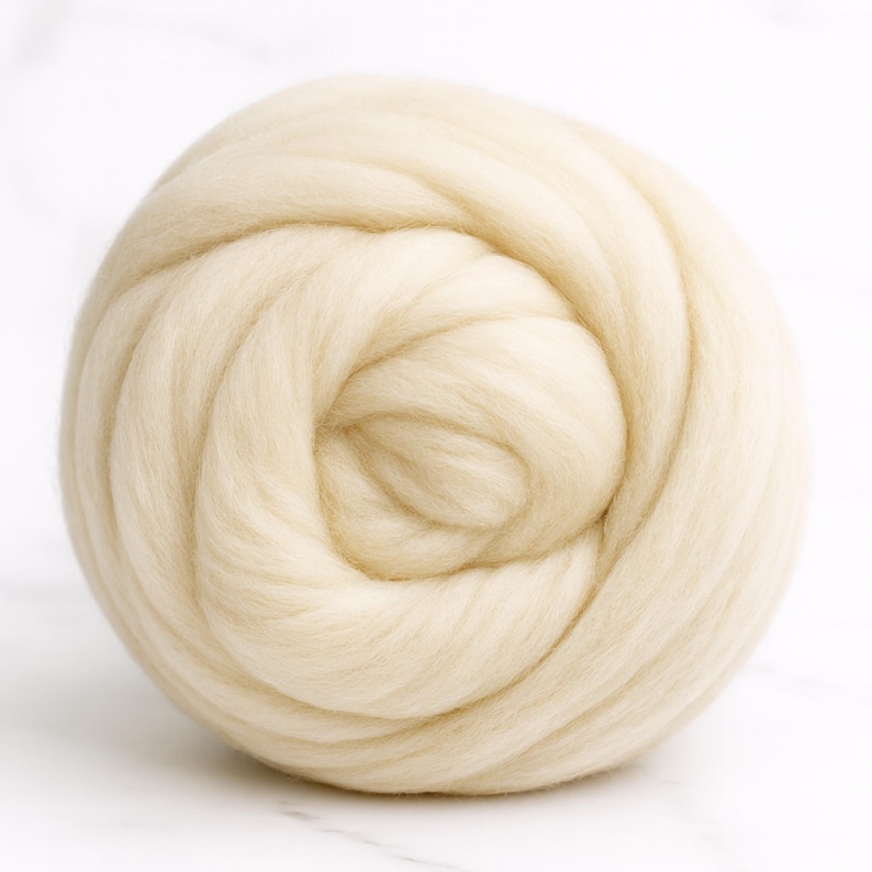 Revolution Fibers | 100% Natural Wool Roving (Approx 1 lb / 16oz) – Corriedale Spinning Wool Top, Premium Core Wool for Felting & Spinning zdjęcie 1