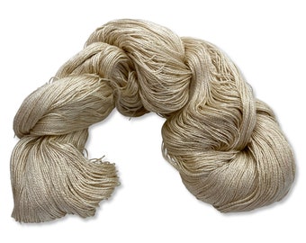 1 Skein Undyed Lace Weight Mulberry Silk Yarn 20/2 - 100% Pure Mulberry Silk Undyed, 100 Grams & Approximately 1,000 Yards