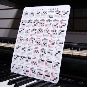 Guitar Chord Chart Guitar Lesson Quick Reference - Etsy