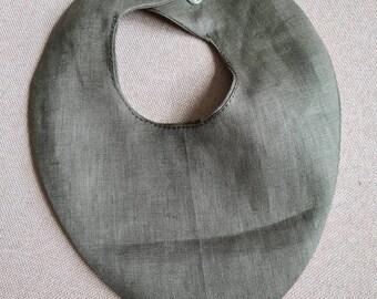 100% linen dribble bib