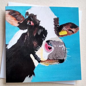 Tarjeta de felicitación Hello Cow Obra original de Becky Aymes