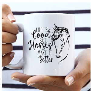 Horse Mug, Horse Gift, Horse Lover Coffee Mug, Equestrian Gift, Horse Trainer Gift, Horse Head Gifts for women, Horse gifts for Girls