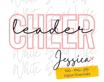 Personalized Cheer Svg, Cheerleader Svg, Cheer Mom Png for Shirt,Cheer Sublimation Cricut Svg File, Cut File for Cricut, Svg File for Cricut