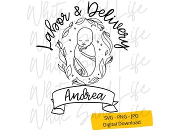 Gepersonaliseerde arbeid en levering Nurse Svg, L&D Nurse Png, Nurse Gift Clip Art, Cricut Svg File, Cut File voor Cricut, Svg File voor Cricut