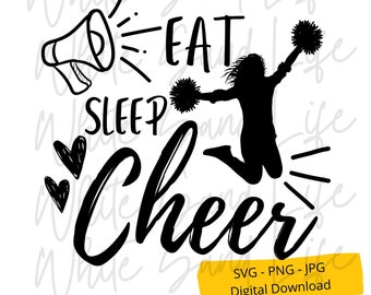 Cheer Svg, Cheer Png, Cheerleader Sublimation Design, Cheer Digital File Svg, Svg file for Cricut, Cricut Svg File, Digital Download file