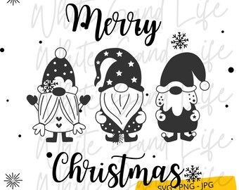 Gnome Svg, Gnome Png, Christmas Gnome Clip Art, Gnome Christmas Cricut Svg File, Cut File dla Cricut, Svg File dla Cricut, Christmas Svg