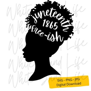 Juneteenth Png, Juneteenth Svg, Projekt sublimacji czarnej kobiety, Plik cyfrowy z 1865 r., Plik Svg dla Cricut, Plik Svg Cricut, Pobieranie cyfrowe