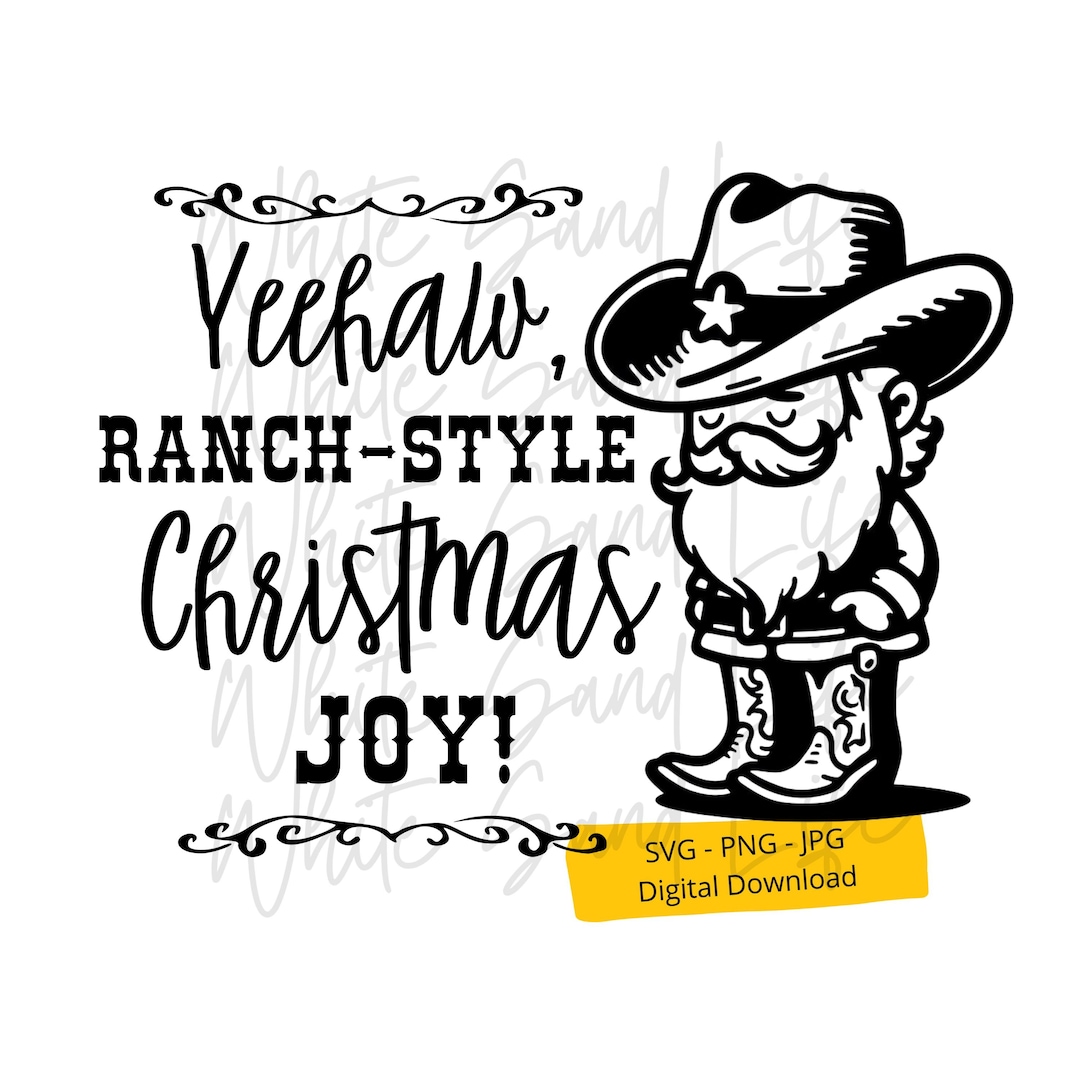 Western Christmas Svg, Cowboy Christmas Svg, Christmas Svg Files for