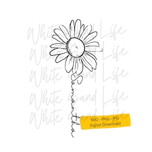 Personalisierte Gänseblümchen Svg, Gänseblümchen Png, Gänseblümchen Clip Art, Frühling Svg für Shirt, Cricut Svg, Plotterdatei für Cricut