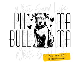Pitbull Mama Svg, Pitbull Svg, Ornament Svg, American Pitbull Svg, Dog Mom Svg, Cricut Svg File, Cut File for Cricut, Svg File for Cricut
