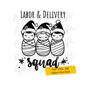 Enfermeira de parto e parto Svg, L e D Nurse Squad Svg, Enfermeira Svg, Baby Feet Svg, Arquivo Cricut Svg, Arquivo de corte para Cricut, Arquivo Svg para Cricut