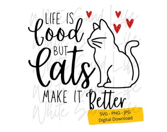 Katze Mama Svg, Katze Mama Papa Png, Clip Art Clip Art, Katze Svg, Katze Svg, Cricut Svg, Plotterdatei für Cricut, Plotterdatei für Cricut