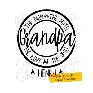 Abuelo personalizado Svg, Abuelo Svg, Papá Svg, Día del padre Svg, Camisa del abuelo Svg, Papá Svg para camisa, Jubilación Svg, Archivo Svg jubilado