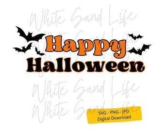 Happy Halloween Svg, Halloween Svg, Halloween Tote Bag Svg, Halloween Svg for Kids, Digital File Svg, Cricut Svg File, Digital Download file
