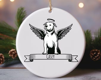 Personalized Pitbull Ornament, Pitbull Gifts, Pitbull Mom Gift, Dog Lover Ornament, Pittie Ornament, Pitbull Dad Ornament, Pitbull Memorial