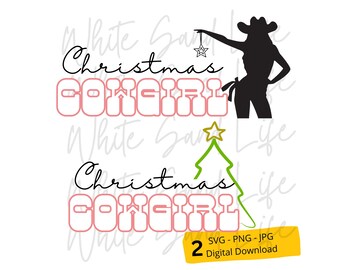 Christmas Cowgirl Svg Bundle, Western Christmas Svg, Christmas Svg files for shirt, Santa Svg, Cowboy Cut File for Cricut, Svg File Cricut