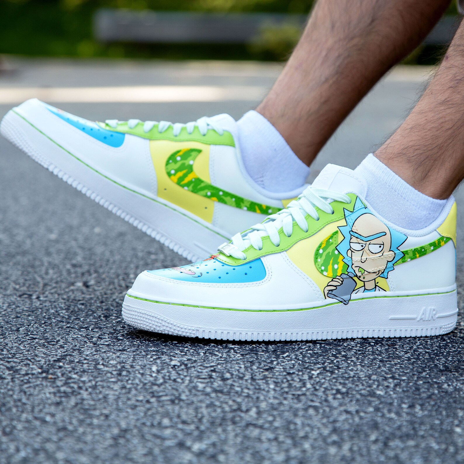 rick and morty air force 1's