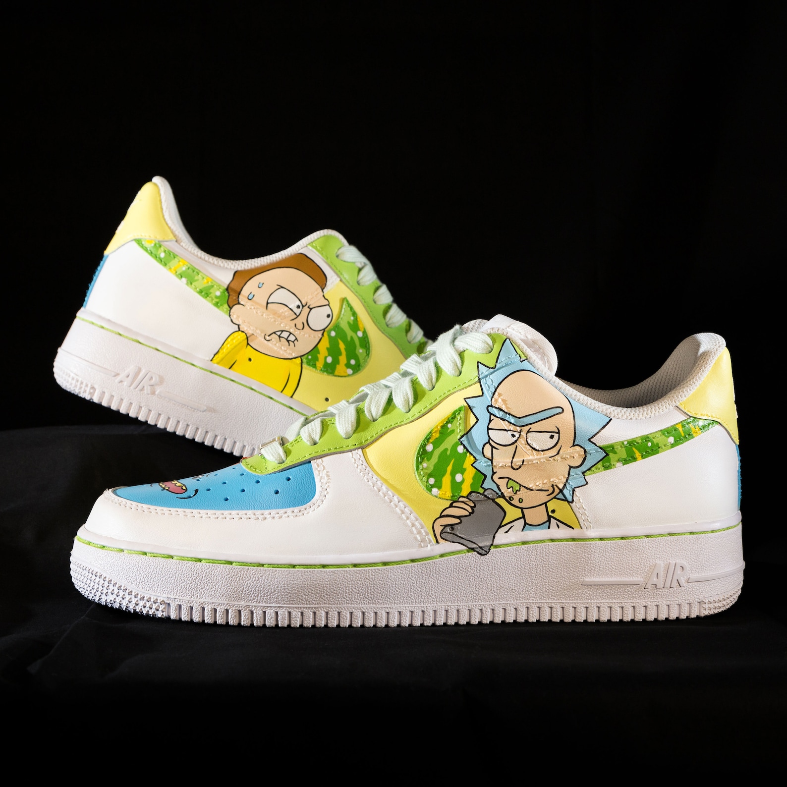 Nike Air Force 1 Custom Rick And Morty | Etsy
