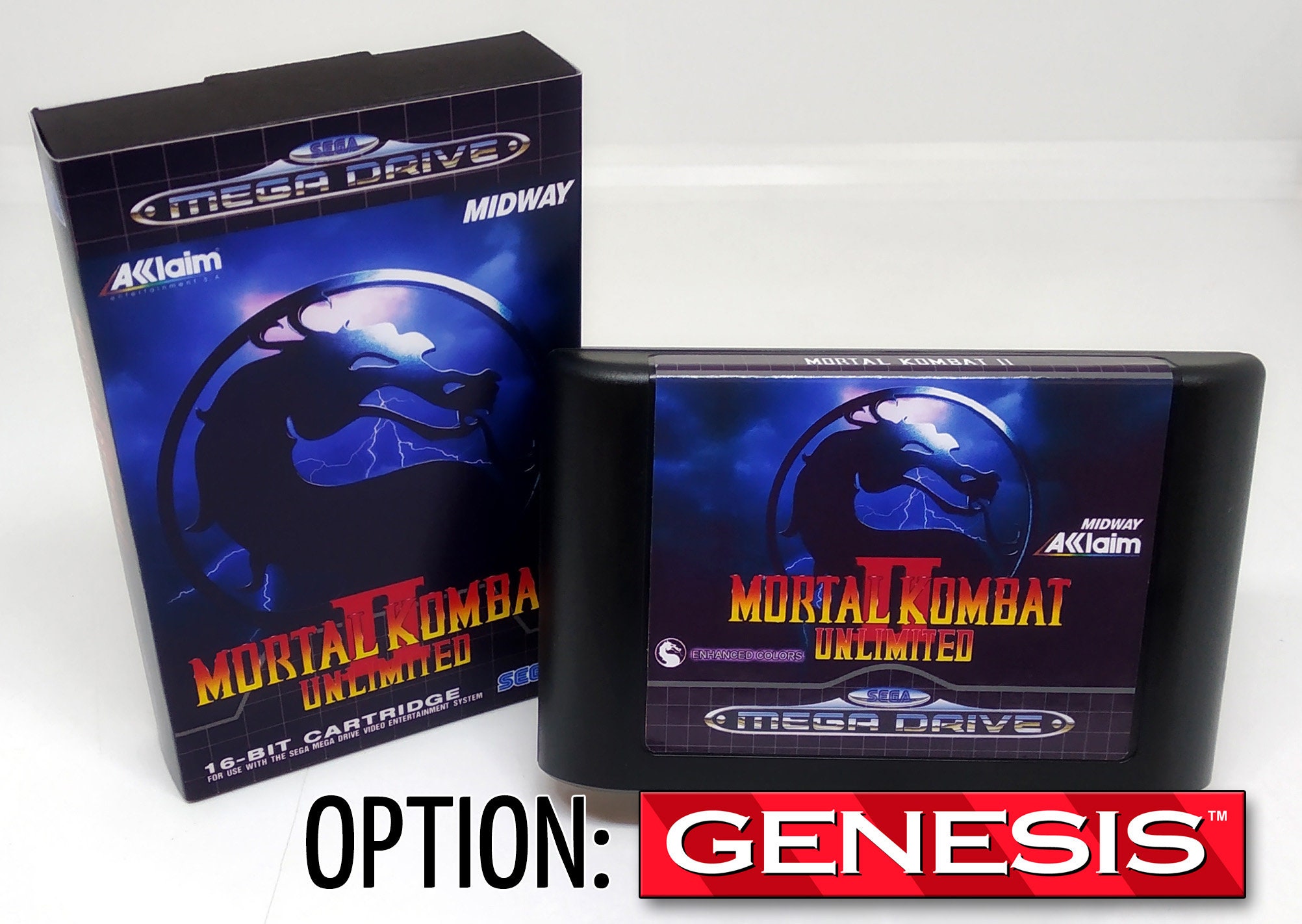 Mortal Kombat II Sega 32X Print Ad Original Art 8.5x11