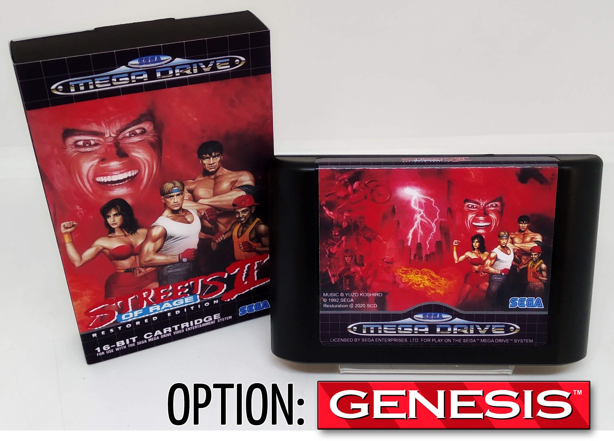 Streets of Rage II Restored Edition SEGA Mega Drive Genesis Etsy